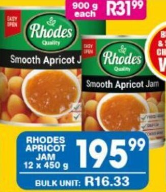Giant Hyper RHODES APRICOT JAM 12x450g offer