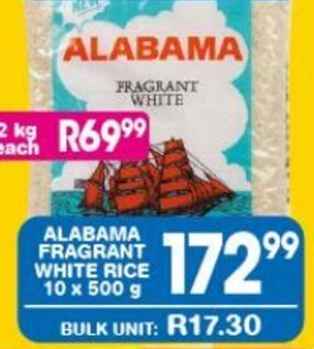 ALABAMA FRAGRANT WHITE RICE 10x500g