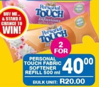Giant Hyper PERSONAL TOUCH FABRIC SOFTENER REFILL 500 ml offer