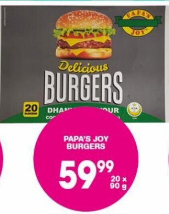 Giant Hyper PAPA'S JOY BURGERS offer