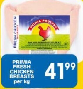 Giant Hyper PRIMIA FRESH CHICKEN BREASTS per kg offer