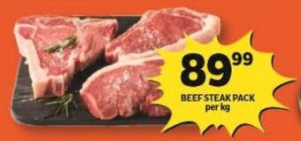 Shoprite BEEF STEAK PACK per kg offer