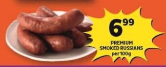 Shoprite PREMIUM SMOKED RUSSIANS per 100g offer