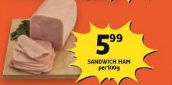 Shoprite SANDWICH HAM per 100g offer
