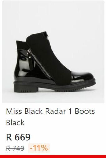 Zando Miss black radar 1 boots black offer