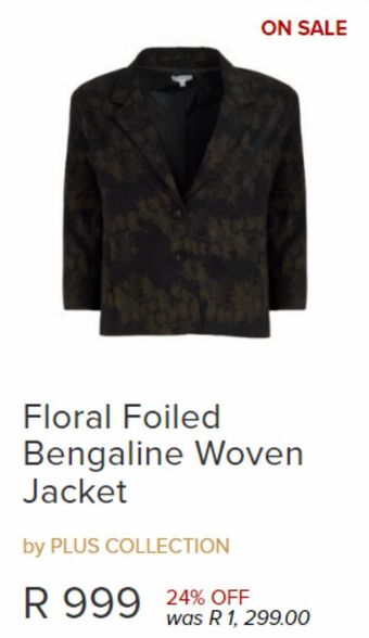 Queenspark Floral foiled bengaline woven jacket offer