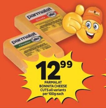 Shoprite PARMALAT BONNITA CHEESE CUTS all variants per 100g each offer