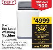Builders Warehouse Defy 8kg top load washing machine dtl155 offer