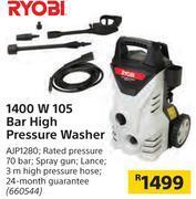 Builders Warehouse Ryobi 1400w 105 bar high pressure washer ajp1280 offer