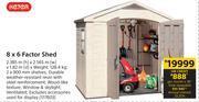 Builders Warehouse Keter 8 x 6 factor shed offer