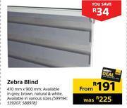 Builders Warehouse Zebra blind-470mm x 900mm offer