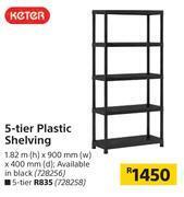Builders Warehouse Keter 5 tier plastic shelving offer
