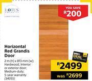 Builders Warehouse Lotus horizontal red grandis door offer