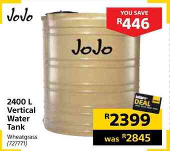 Builders Warehouse Jojo 2400l vertical water tank offer