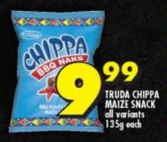 Shoprite TRUDA CHIPPA MAIZE SNACK all variants 135g each offer