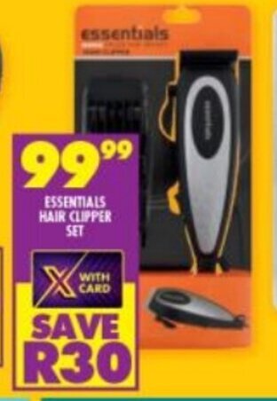 Shoprite ESSENTIALS HAIR CLIPPER SET offer