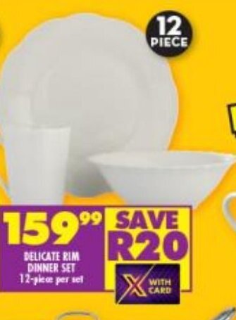 DELICATE RIM DINNER SET 12-piece per set