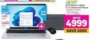 Game Acer a315 celeron laptop plus sleeve & mouse offer