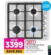 Game Defy 4-burner stainless steel gas hob dhg133 offer