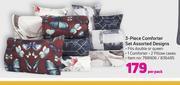 Game 3 piece comforter set assorted designs-per pack offer