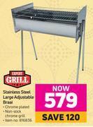 Game Expert grill stainless steel large adjustable braai offer