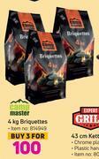 Game Campmaster 4kg briquettes-for 3 offer