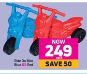 Game Ride on bike blue or red-each offer