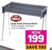 Game Expert grill large steel charcoal braai offer