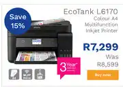 First Shop Epson EcoTank L6170 Colour A4 Multifunction Inkjet Printer offer