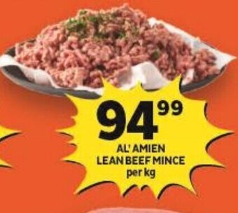 Shoprite AL'AMIEN LEAN BEEF MINCE per kg offer