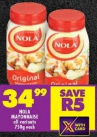 NOLA MAYONNAISE all variants 750g each