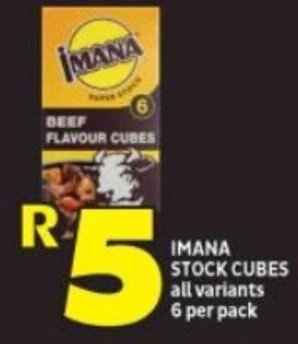 Shoprite IMANA STOCK CUBES all variants 6 per pack offer