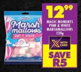 MAGIC MOMENTS PINK & WHITE MARSHMALLOWS 120g
