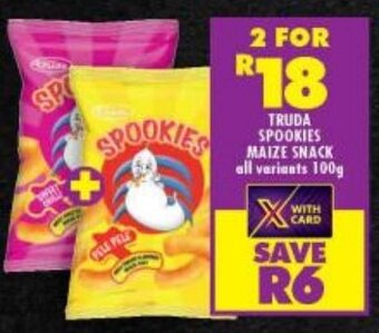 Shoprite TRUDA SPOOKIES MAIZE SNACK all variants 100g offer
