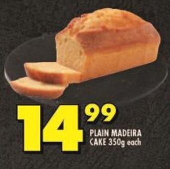 Shoprite PLAIN MADEIRA CAKE 350g each offer