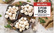 Food Lover's Market White button mushroom punnets-for 3 x 200g offer