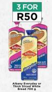 Food Lover's Market Albany everyday or thick sliced white bread-for 3 x 700g offer