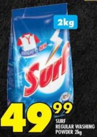 Shoprite SURF REGULAR WASHING POWDER 2kg offer