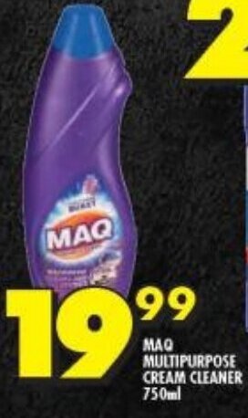 Shoprite MAQ MULTIPURPOSE CREAM CLEANER 750ml offer