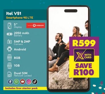 Shoprite Itel V51 Smartphone 4G LTE offer