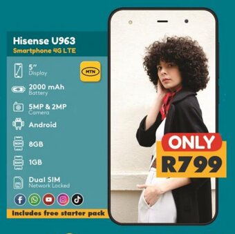 Shoprite Hisense U963 Smartphone 4G LTE offer
