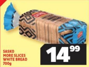 SASKO MORE SLICES WHITE BREAD 700g