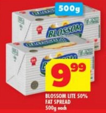 Usave BLOSSOM LITE 50% FAT SPREAD 500g each offer