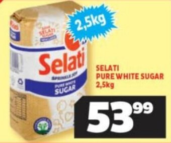 Usave SELATI PURE WHITE SUGAR 2,5kg offer