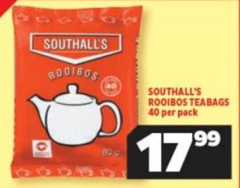 Usave SOUTHALL'S ROOIBOS TEABAGS 40 per pack offer