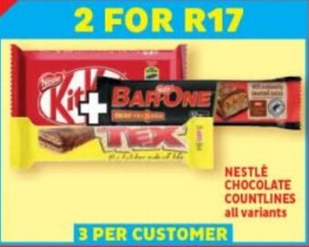 Usave NESTLÉ CHOCOLATE COUNTLINES all variants offer