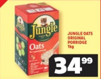 Usave JUNGLE OATS ORIGINAL PORRIDGE 1kg offer