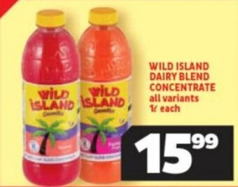 Usave WILD ISLAND DAIRY BLEND CONCENTRATE all variants 1L each offer