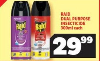 Usave RAID DUAL PURPOSE INSECTICIDE 300ml each offer