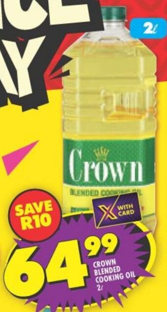 Shoprite CROWN BLENDED COOKING OIL 2L offer